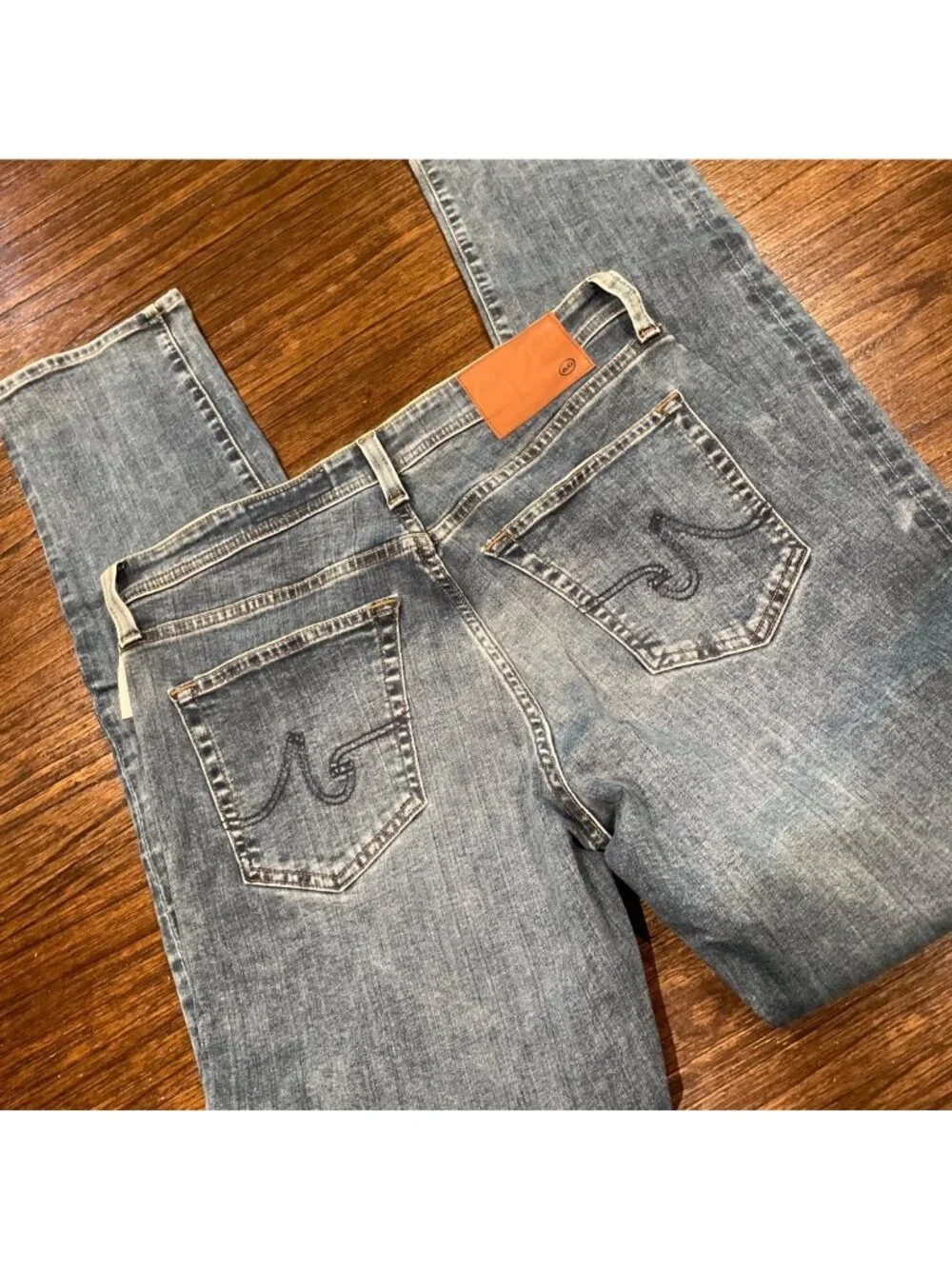 AG Matchbox Slim Straight Jean 32x34 Light Medium Wash Stretchy AG-ED Denim